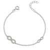 Pulsera Plata 925 Dos Infinitos y Circones
