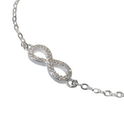 Pulsera Plata 925 Dos Infinitos y Circones