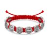 Pulsera Hilo Rojo San Benito Protector 10 Medallas MD1127