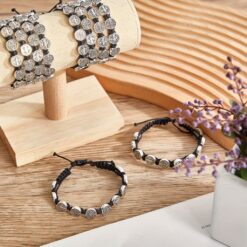 Pulsera Hilo Negro San Benito Protector 10 Medallas MD1128