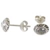 Aros Plata 925 Apegados Cristal Austriaco 7mm