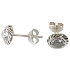 Aros Plata 925 Apegados Cristal Austriaco 7mm