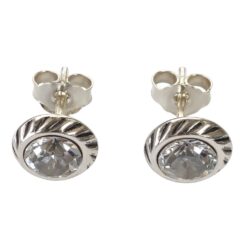 Aros Plata 925 Apegados Cristal Austriaco 7mm