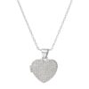 Collar Relicario Plata 925 Corazón Con Circones