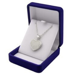 Collar Relicario Plata 925 Corazón Con Circones
