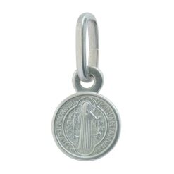 Collar Medalla Plata 925 San Benito Protector Niños