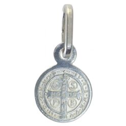 Collar Medalla Plata 925 San Benito Protector Niños