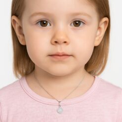 Collar Medalla Plata 925 San Benito Protector Niños