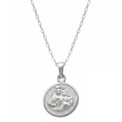 Collar Medalla Plata 925 Virgen Del Carmen Milagrosa