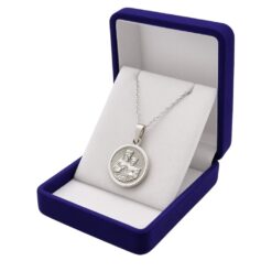 Collar Medalla Plata 925 Virgen Del Carmen Milagrosa