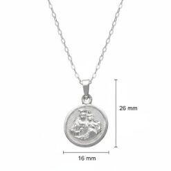Collar Medalla Plata 925 Virgen Del Carmen Milagrosa