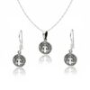 Conjunto plata medallas san benito protector